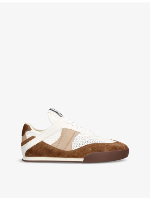 Chloé Kick brand-patch low-top suede trainers