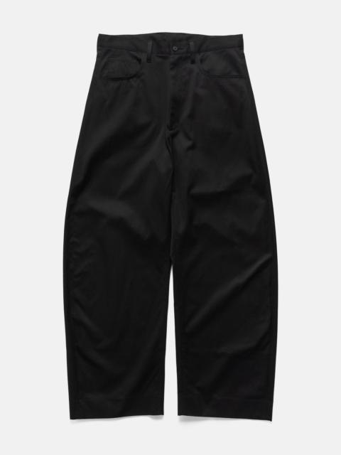 ssstein Cotton Satin Round Pants Black