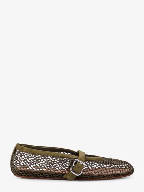 Alaïa Alaia Mesh Ballet Flats Green Women