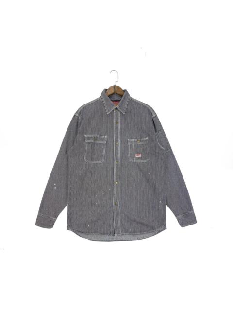 Other Designers Workers - Dogman Hickory Striped Flex Denim Long Sleeve Shirt