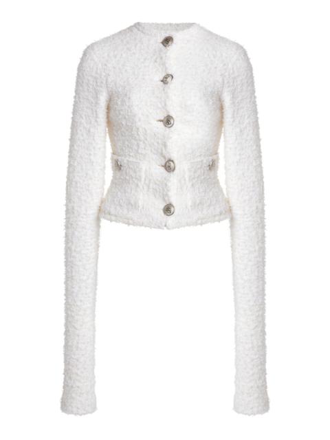 BALENCIAGA Cotton Tweed Cardigan white