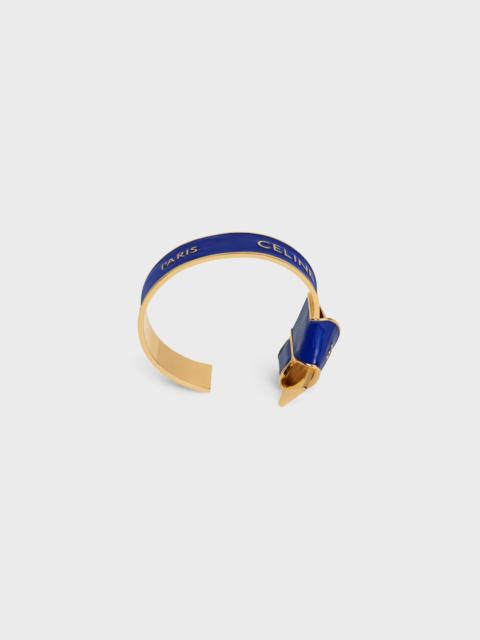 CELINE Celine Ribbon Knotted Cuff in Enamel and Brass with gold finish