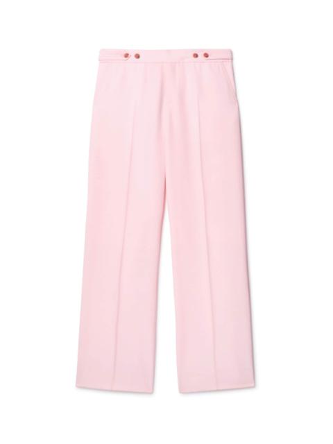 Pink Wool Slim Tailored Pants