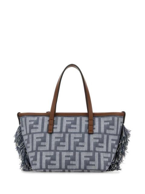 FENDI Fendi Women Embroidered Denim Mini Roll Handbag