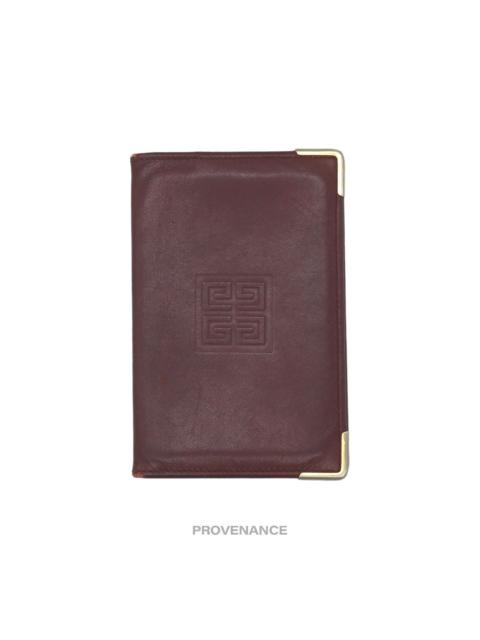 Givenchy Pocket Organizer Wallet - Burgundy Leather
