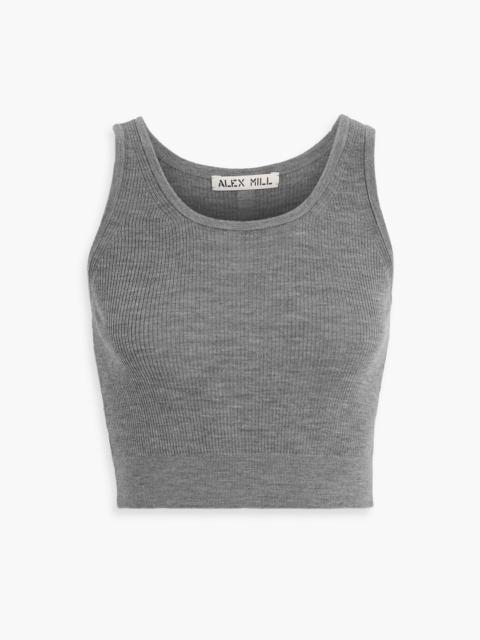Other Designers Ava cropped mélange ribbed wool tank