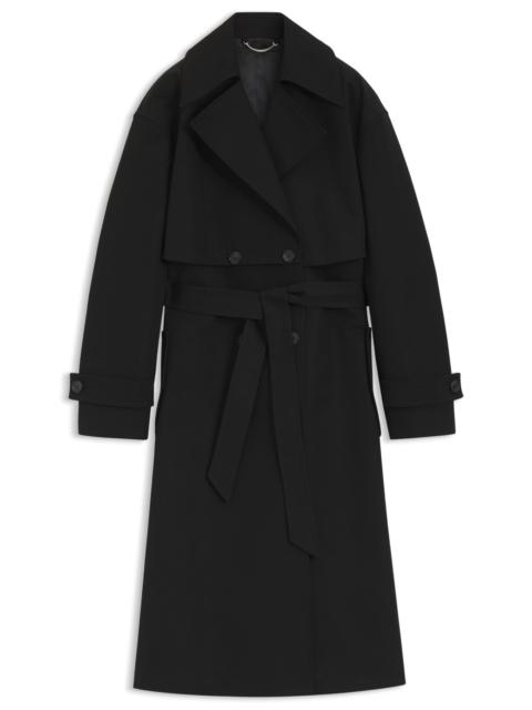 BOSS BELTED TRENCH COAT IN STRETCH COTTON