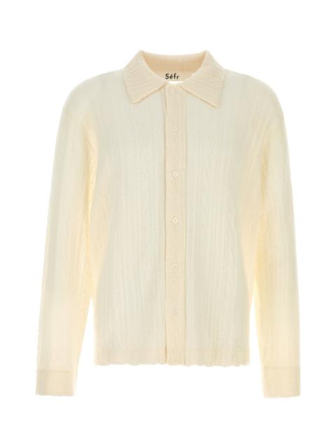 Séfr Ivory wool Riku shirt