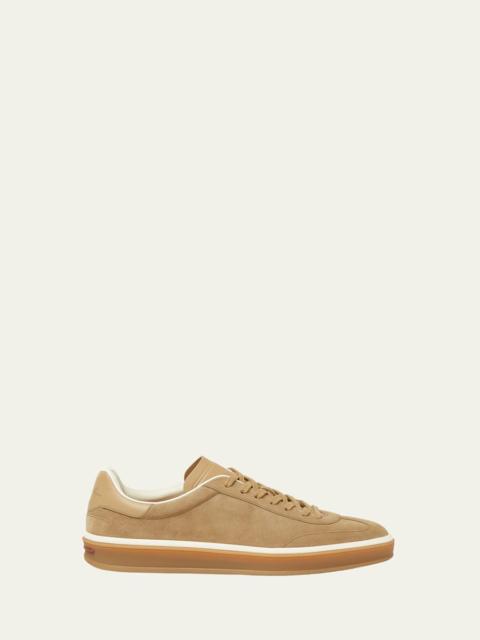 Loro Piana Men's Tennis Walk Suede Low-Top Sneakers