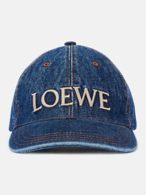 Loewe Paula's Ibiza logo denim baseball cap
