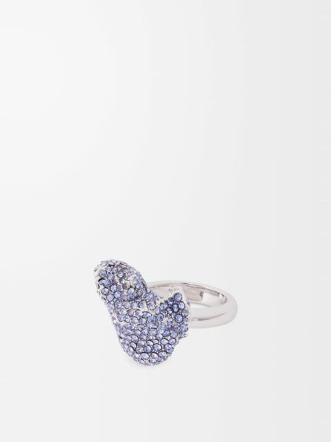 Loewe Glitter Fragment ring in sterling silver and crystals