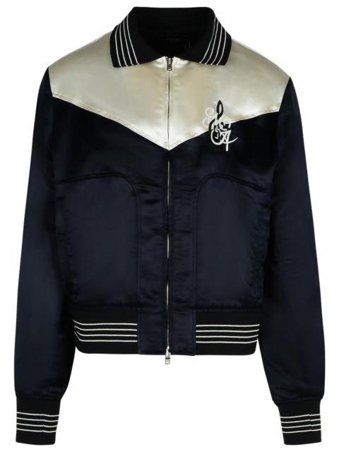 AMIRI Amiri 'MUSIC' Black Polyester Blend Bomber Jacket