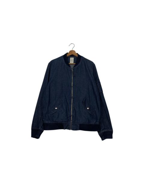 Other Designers Japanese Brand - BACK NUMBER Denim Bomber Jacket Jean Jacket #2192-C97