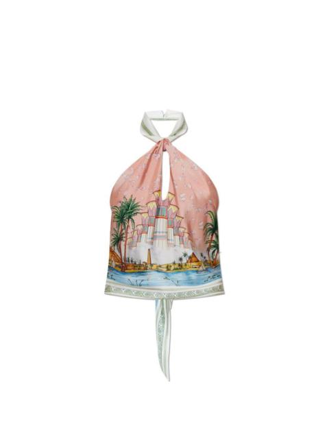 CASABLANCA CASABLANCA Pink Silk Top New & Authentic (Women's size:2;)