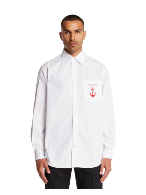 GUCCI White Embroidered Shirt