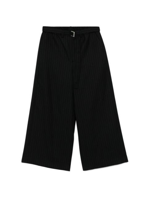 pinstriped trousers