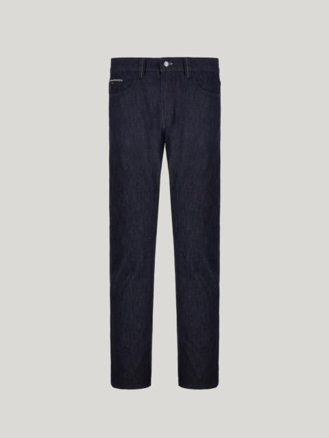 Canali FIVE-POCKET REGULAR FIT MEDIUM BLUE SOFT TOUCH DENIM WITH COLORED SELVEDGE