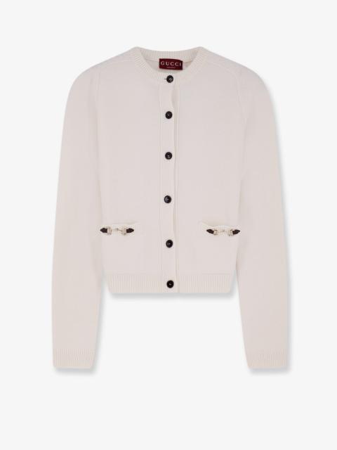 GUCCI Gucci Women Wool And Cashmere Cardigan With Metal Horsebit