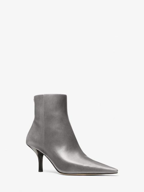 MICHAEL KORS Selina Burnished Leather Ankle Boot