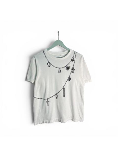 NUMBER (N)INE Number nine skull/cross/bones chain style tshirt