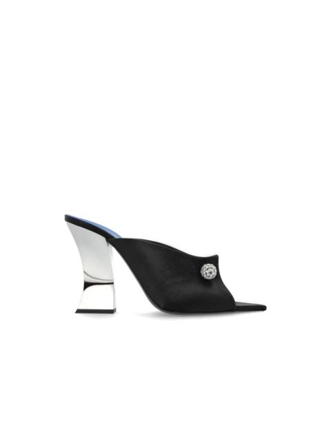 Lanvin LANVIN Black Satin Heel Mules New & Authentic (Women's size: