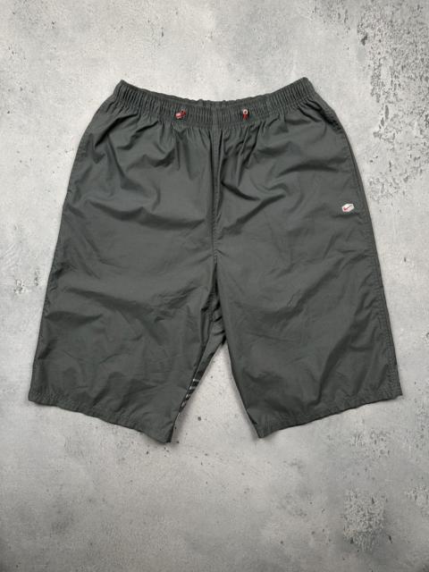 Nike Vintage Nike Ripstop Nylon Shorts TN Gray Red Swoosh 90s Y2K