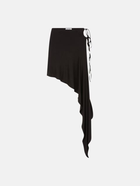 THE ATTICO BLACK MIDI SKIRT