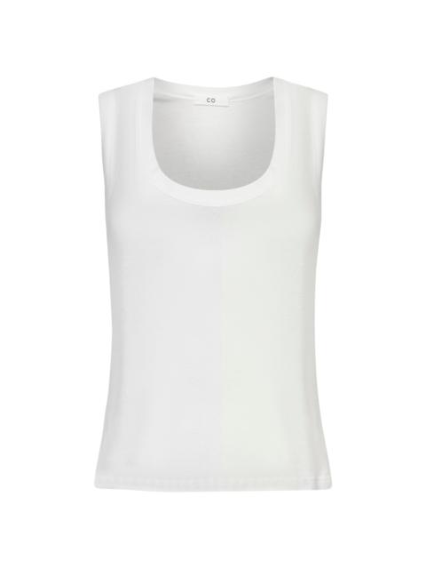 CO Ivory slub jersey loose tank top