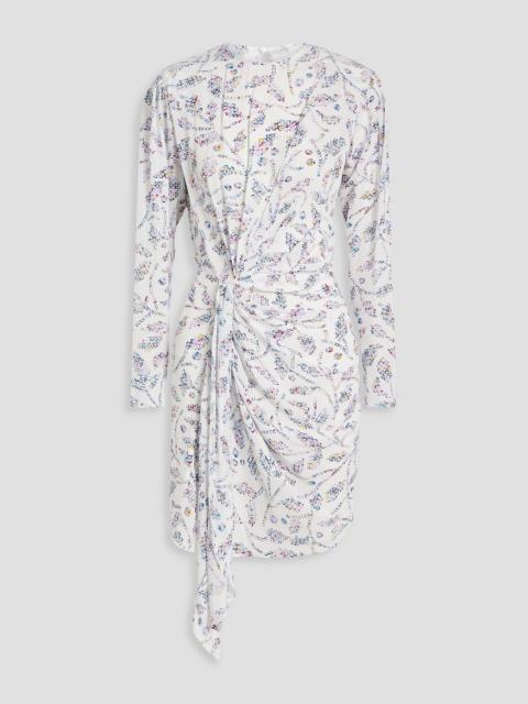 Isabel Marant Étoile Dulce draped printed crepe de chine mini dress