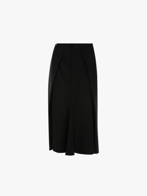 Victoria Beckham Tailored Midi Skirt In Black