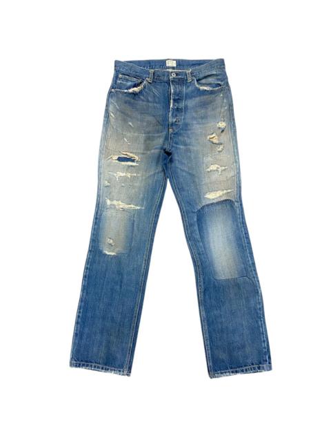 Other Designers Japanese Brand - Varde77 x Ninety Percent Denim Patchwork Distressed Jeans