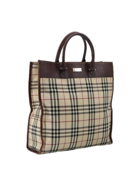 Burberry Burberry Nova Check Hand Bag Canvas Beige