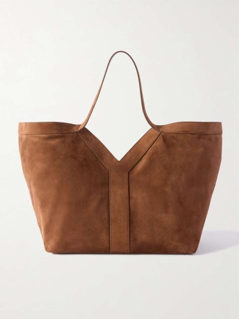 Y suede tote Brown