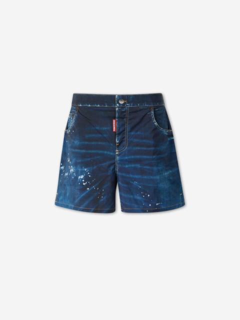 DSQUARED2 DENIM TROMPE L'OEIL SWIMSUIT