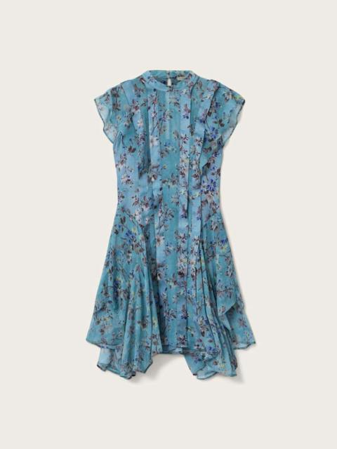 ALLSAINTS FLEUR PRINTED ASYMMETRIC MINI DRESS