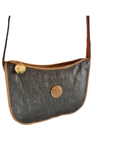 GUCCI Vintage gucci canvas x leather satchel bag
