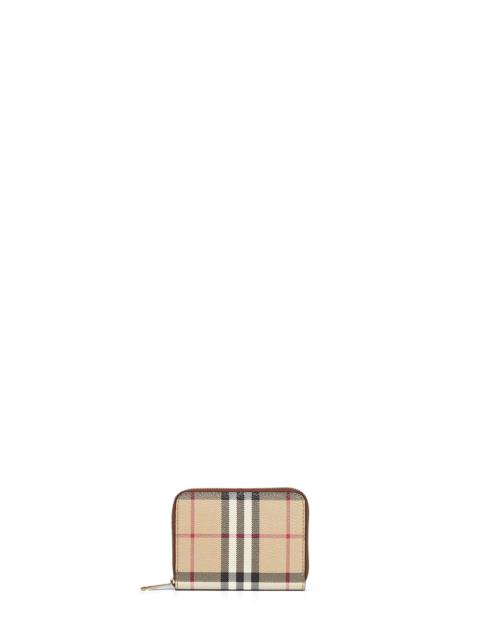 Burberry Burberry Women Archive Beige Check Zipped Small Wallet