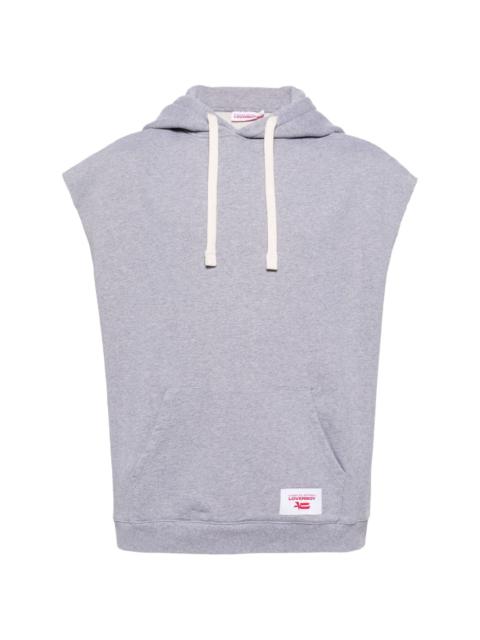 sleeveless drawstring hoodie