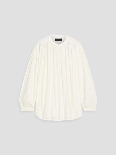 NILI LOTAN Neville cotton-jacquard blouse