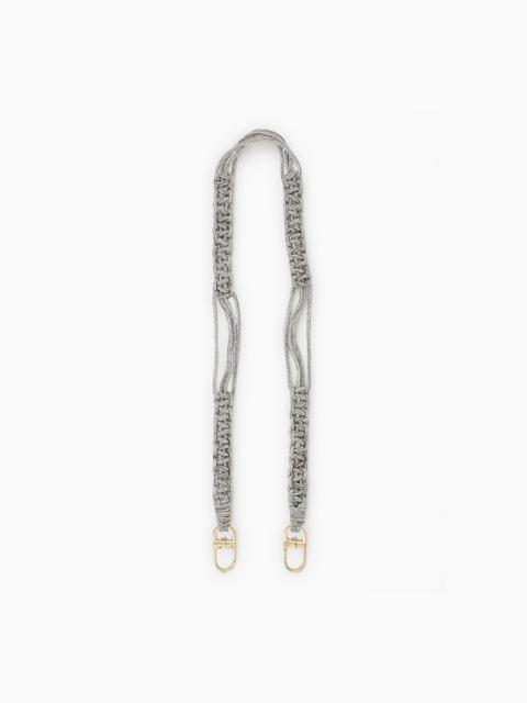 GIORGIO ARMANI Long rhinestone strap with a woven motif