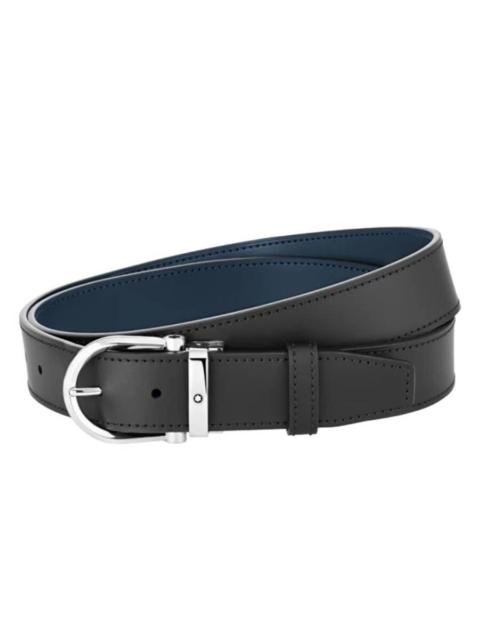 Montblanc Montblanc Horseshoe Buckle Reversible Leather Belt
