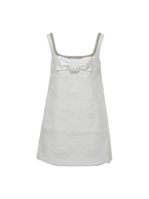 self-portrait White Tulle Lace Mini Dress