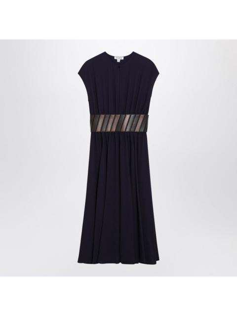 Alaïa Alaia Purple Midi Dress With Belt Women