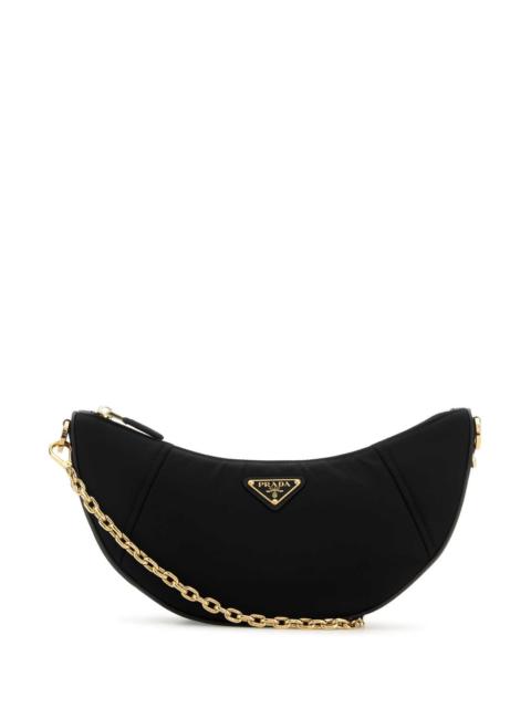 Prada Prada Women Black Re-Nylon Prada Demi-Lune Shoulder Bag