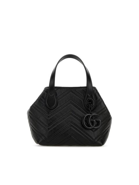 GUCCI GUCCI GG Marmont Small Black Leather Top Handle Bag New & Au