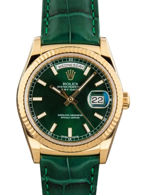 ROLEX Pre-owned Rolex Day-Date 118138 Green Dial