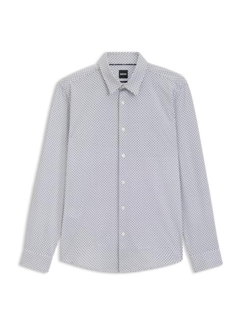 BOSS SLIM-FIT SHIRT IN PRINTED ITALIAN COTTON