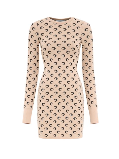 Marine Serre Moon Jacquard Knit Mini Dress