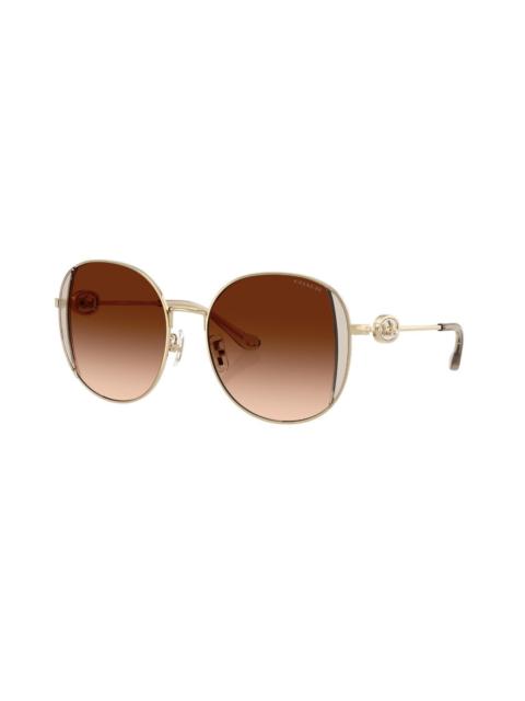 COACH Coach Brown Gradient Round Ladies Sunglasses HC7176B 900574 54