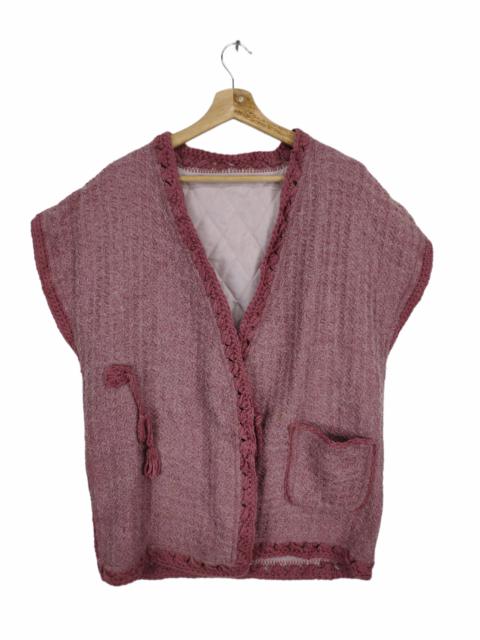 Other Designers Cardigan - Vintage Japanese Wool Knit Cardigan Sleeveless